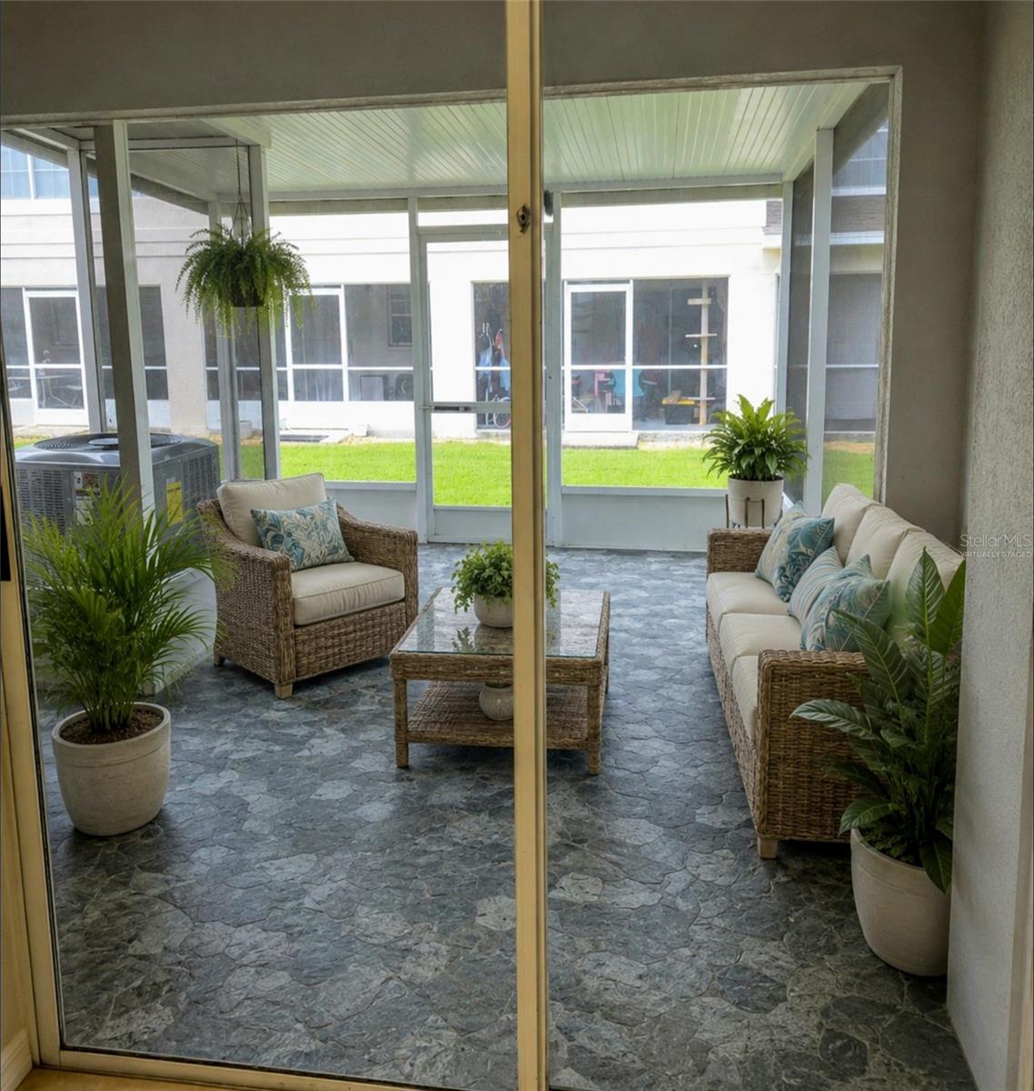Virtually Staged Screened Lanai