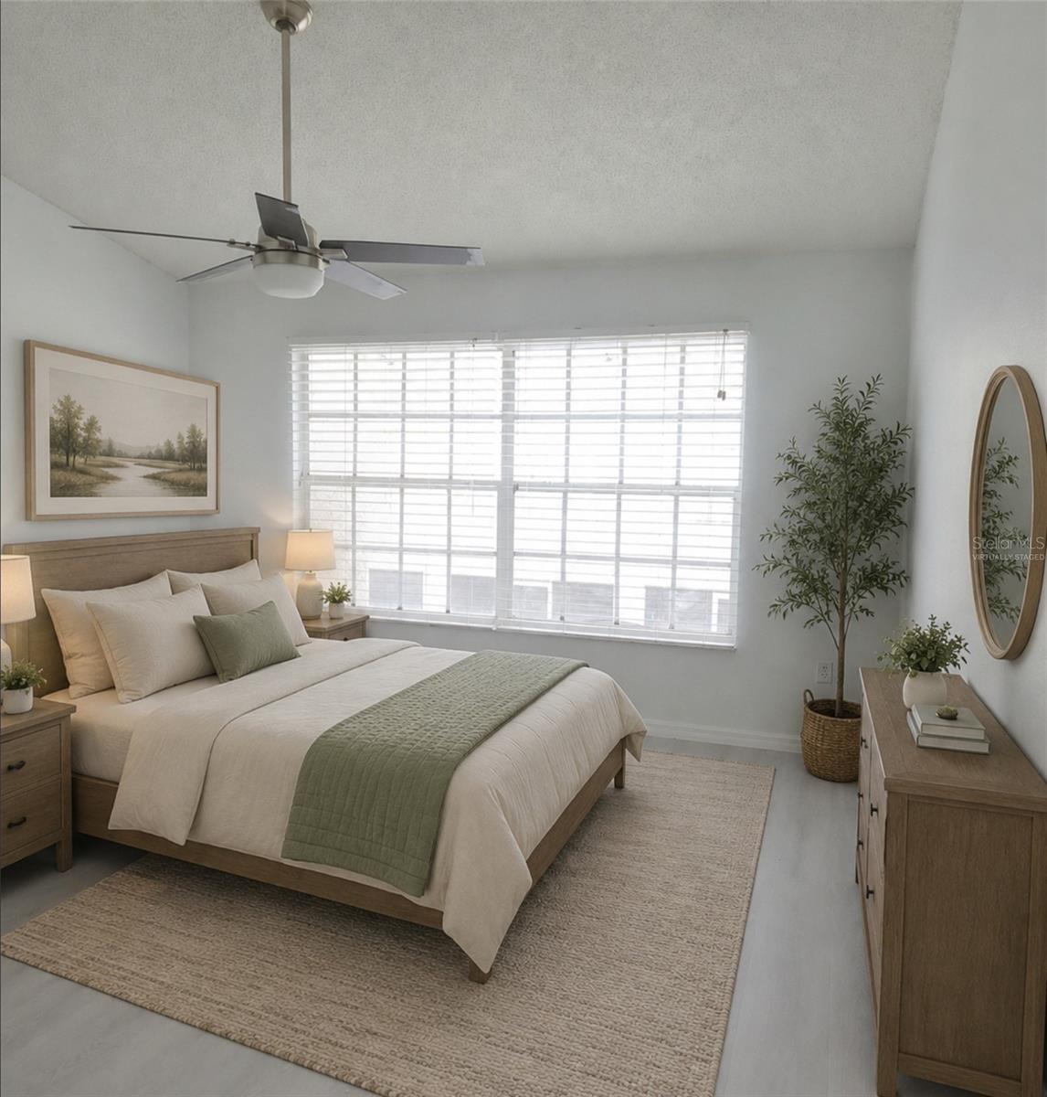 Virtually Staged Primary Bedroom