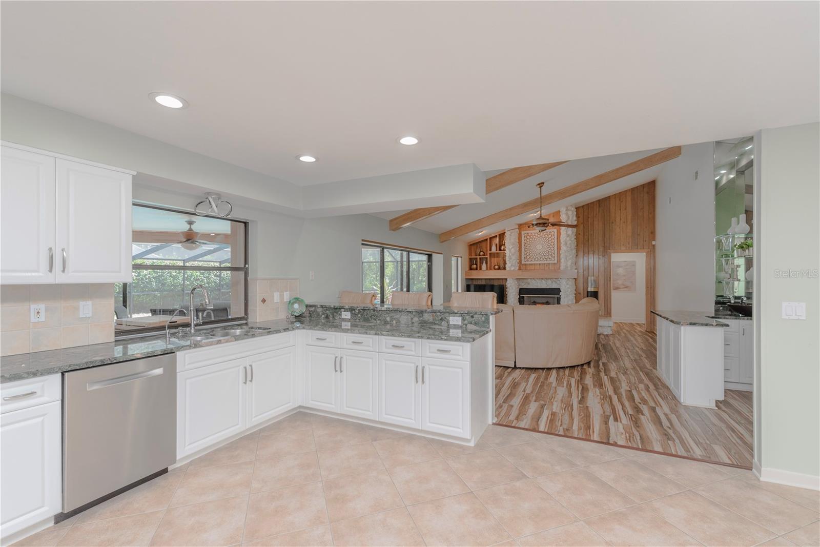 Open floor plan for entertaining.