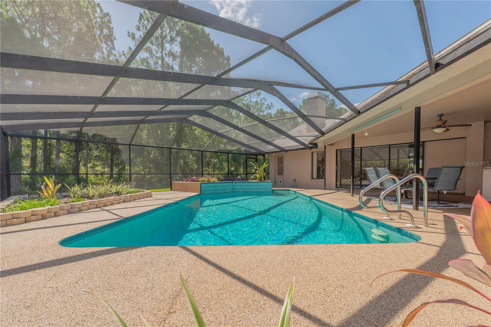 Pool lanai is very private.