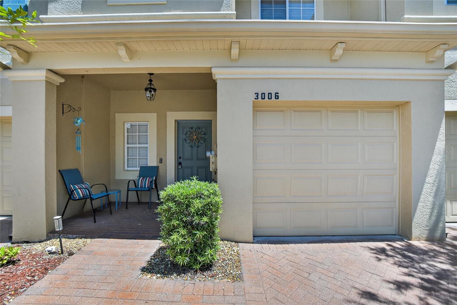 Front View of Townhome 2 with Garage