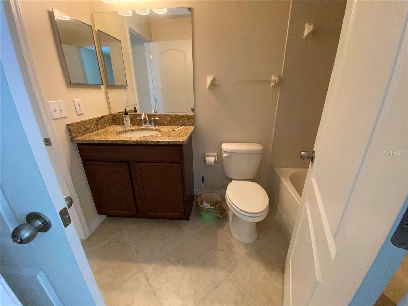 Jack and Jill bathroom between 2nd and 3rd bedroom