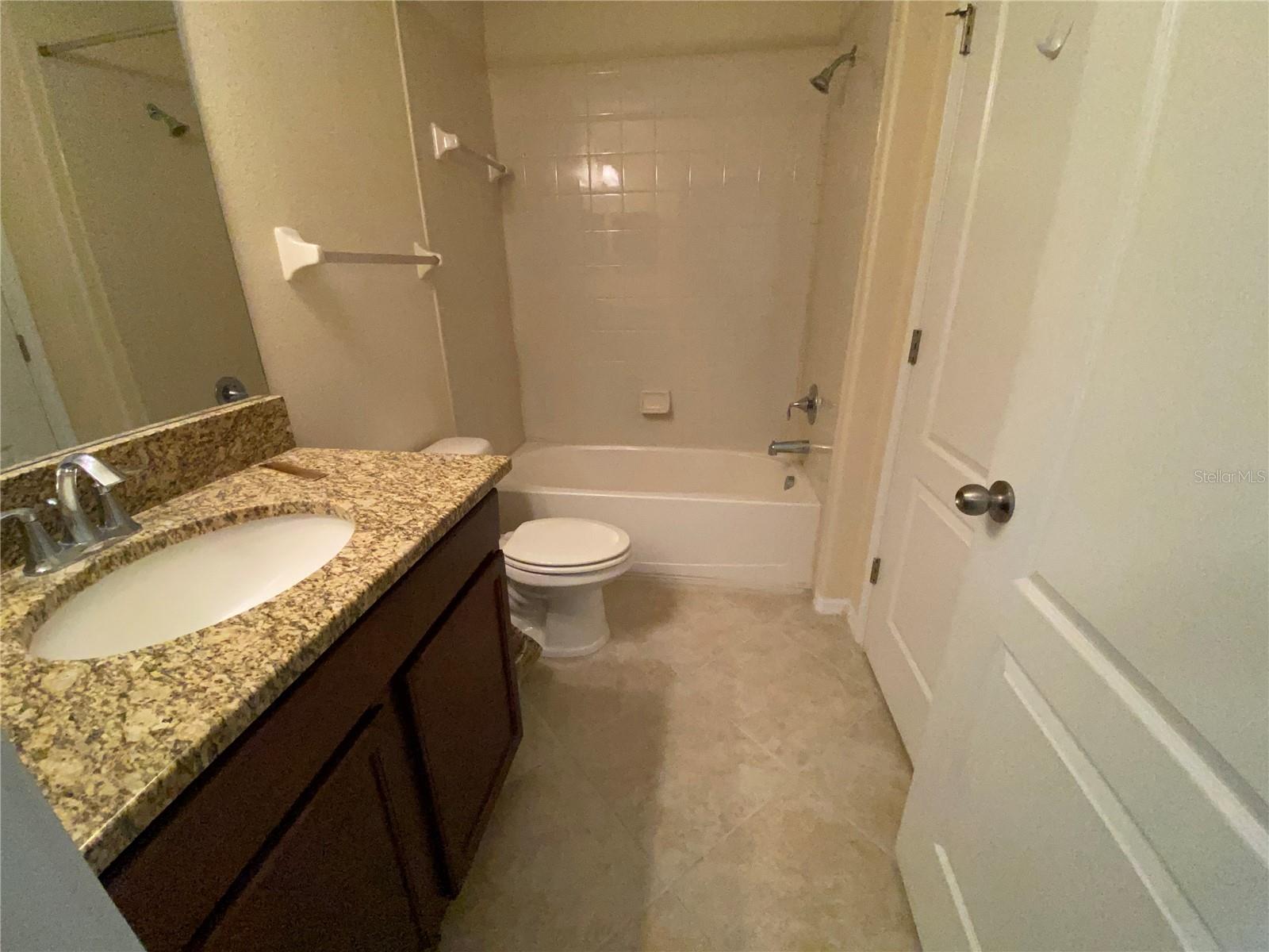 Jack and Jill bathroom between 2nd and 3rd bedroom