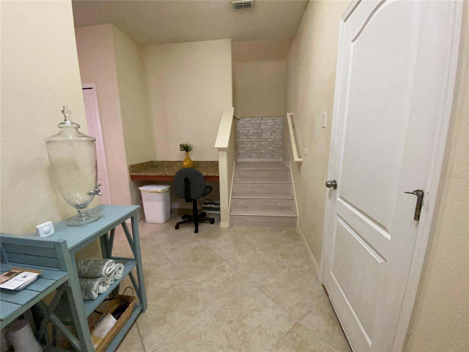 Inside front door