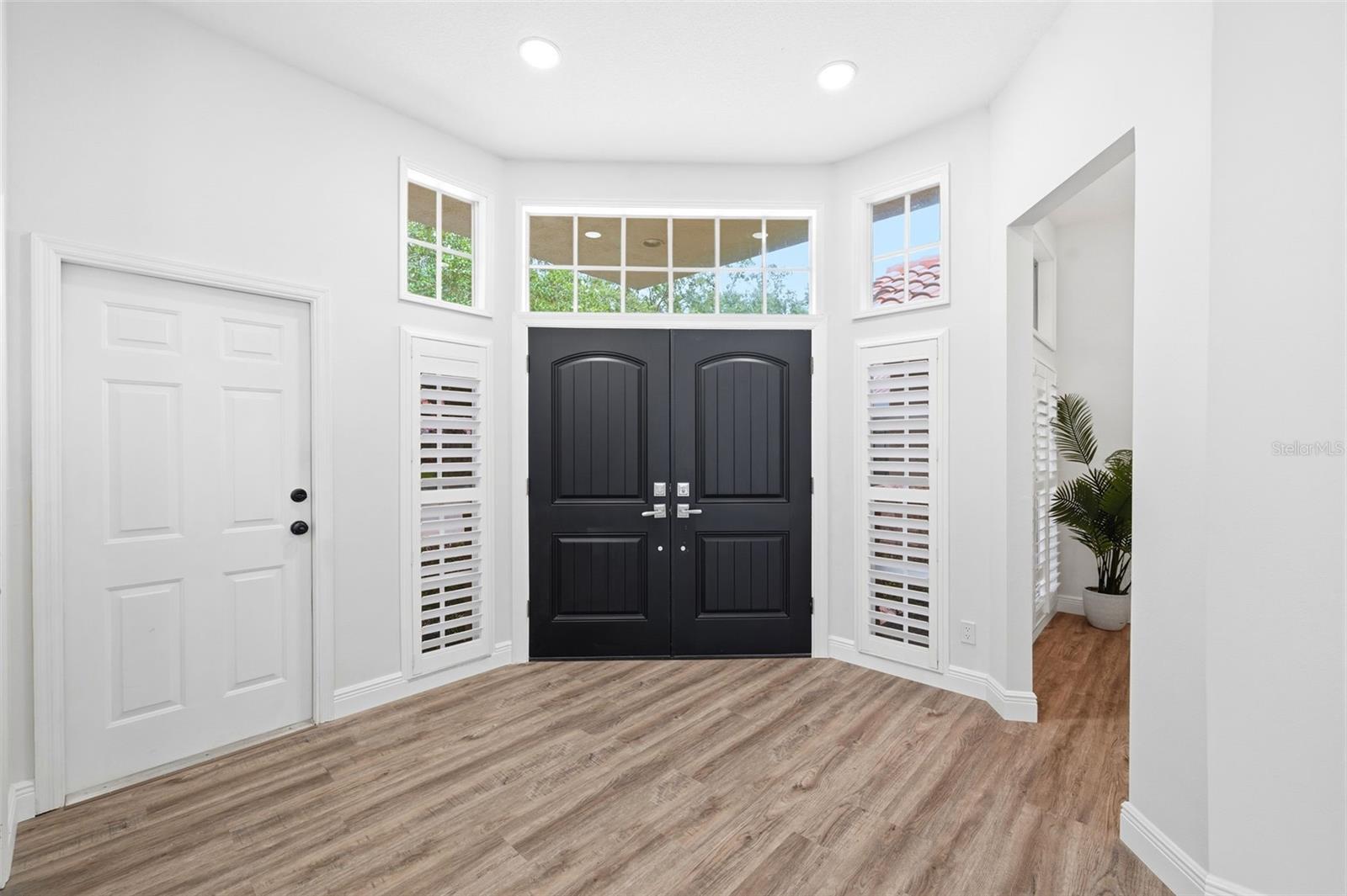 Double front doors with sidelights
