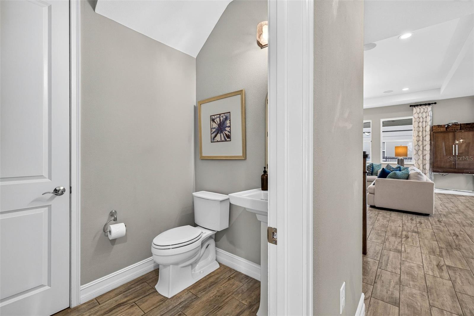 First floor half bath.