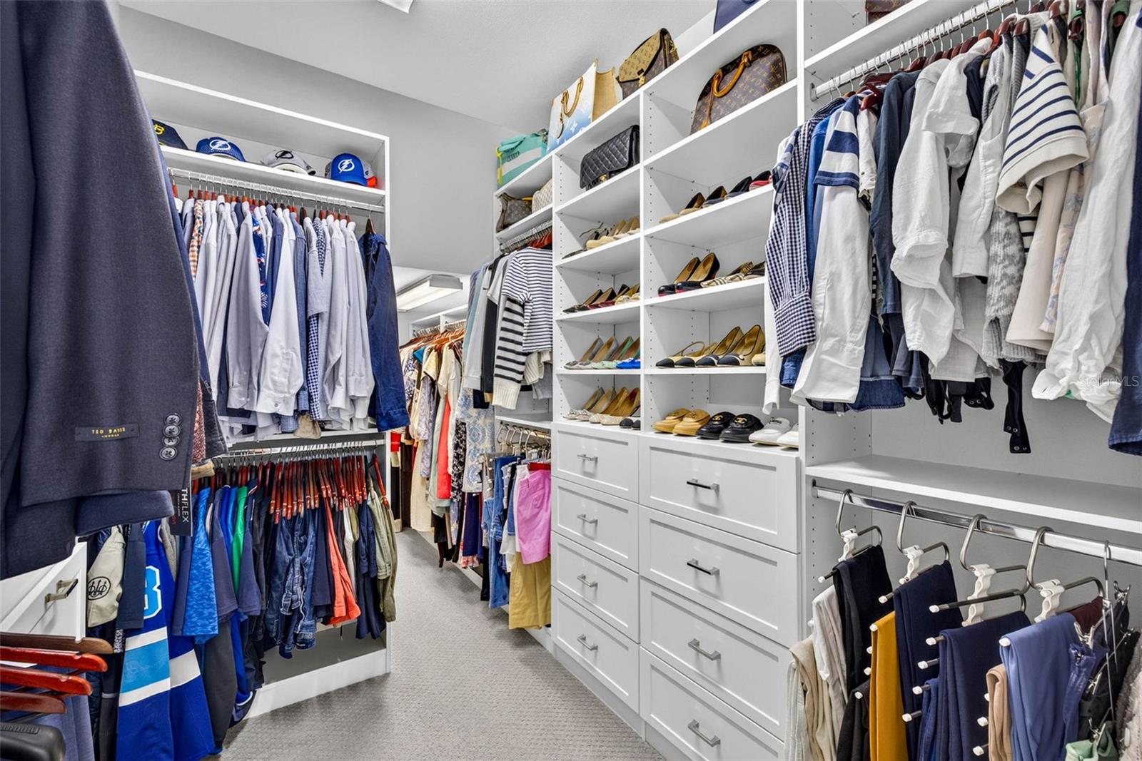 First floor primary walk in closet