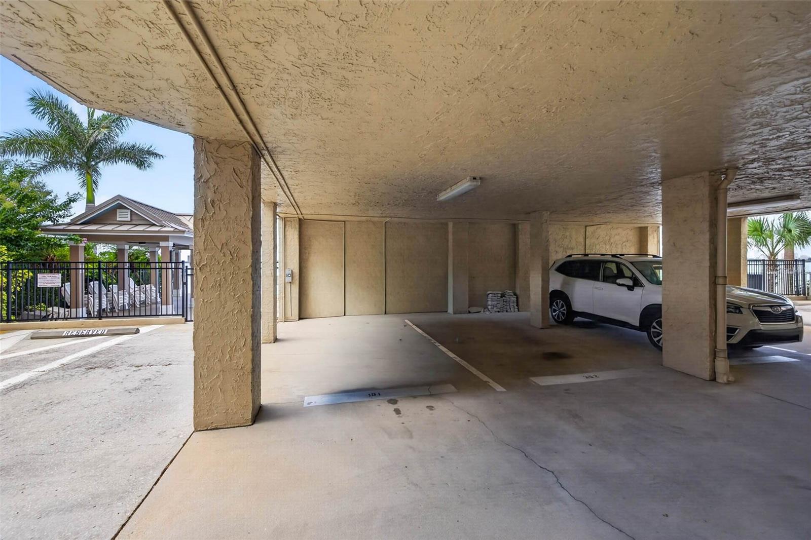 Covered parking spot
