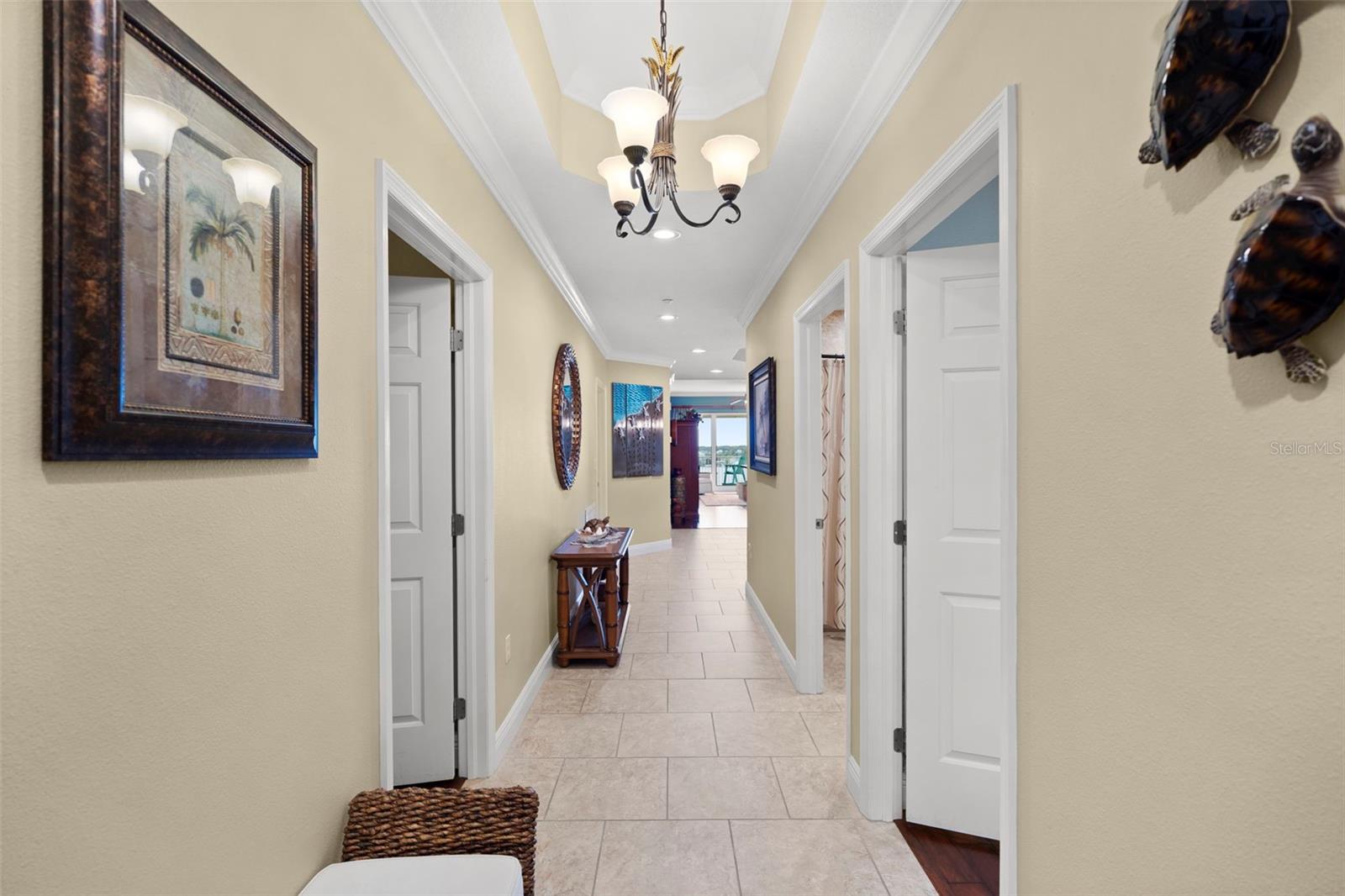 Front entry foyer . Right side door is guest en-suite 1 and left side door is en-suite #2( Jack and Jill bathroom from en suite Number2 to foyer lobby for guests)