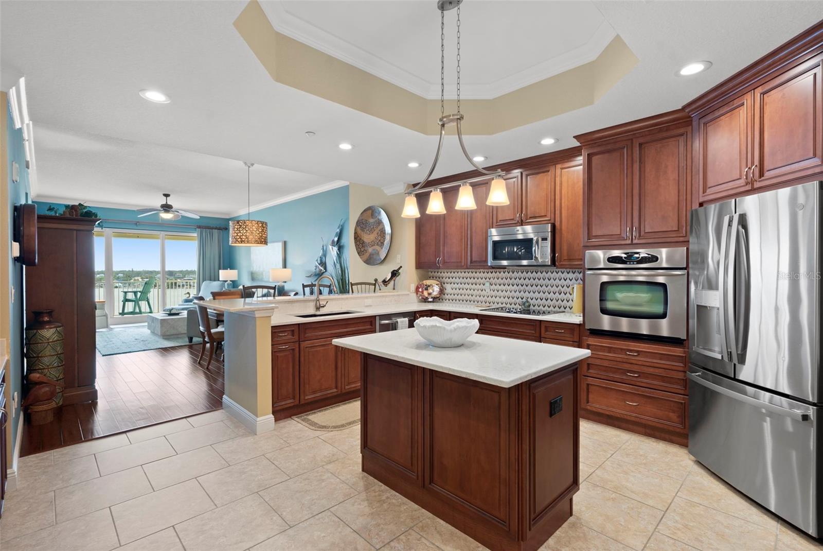 Kitchen , dining room , to living room