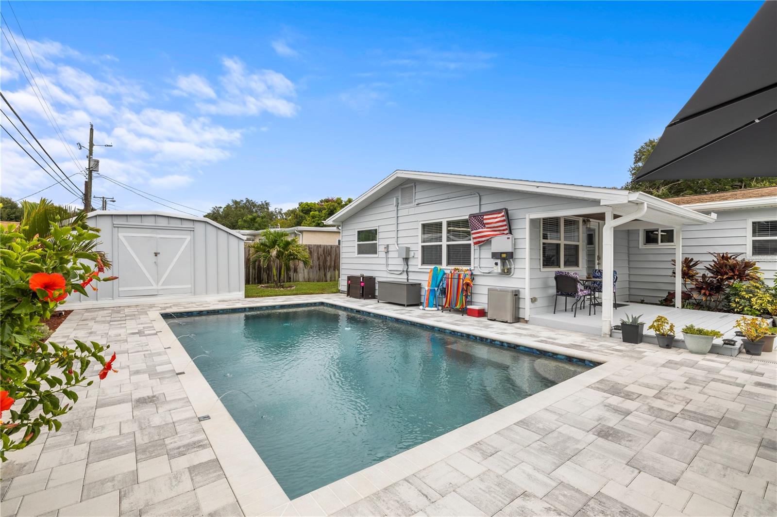 Newly installed pool