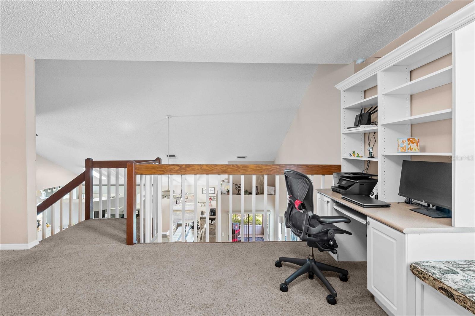 Upstairs Loft with Built in  and closet