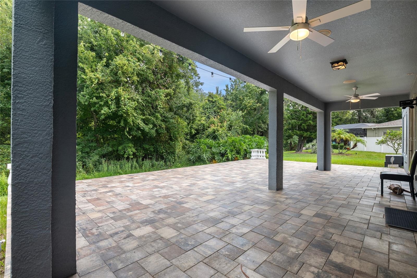 Back pavered patio
