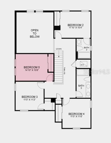 Second Floor Plan - Additional Highlights Include: tray ceiling package, extended flooring into the primary suite and closet, and 8' interior doors
