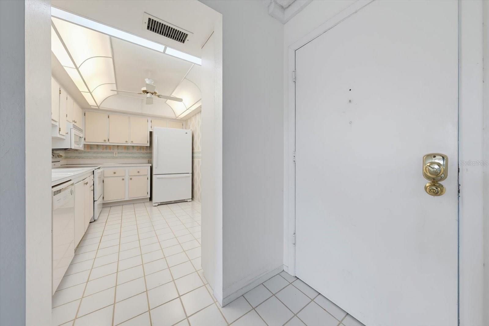 Entry looking towards kitchen