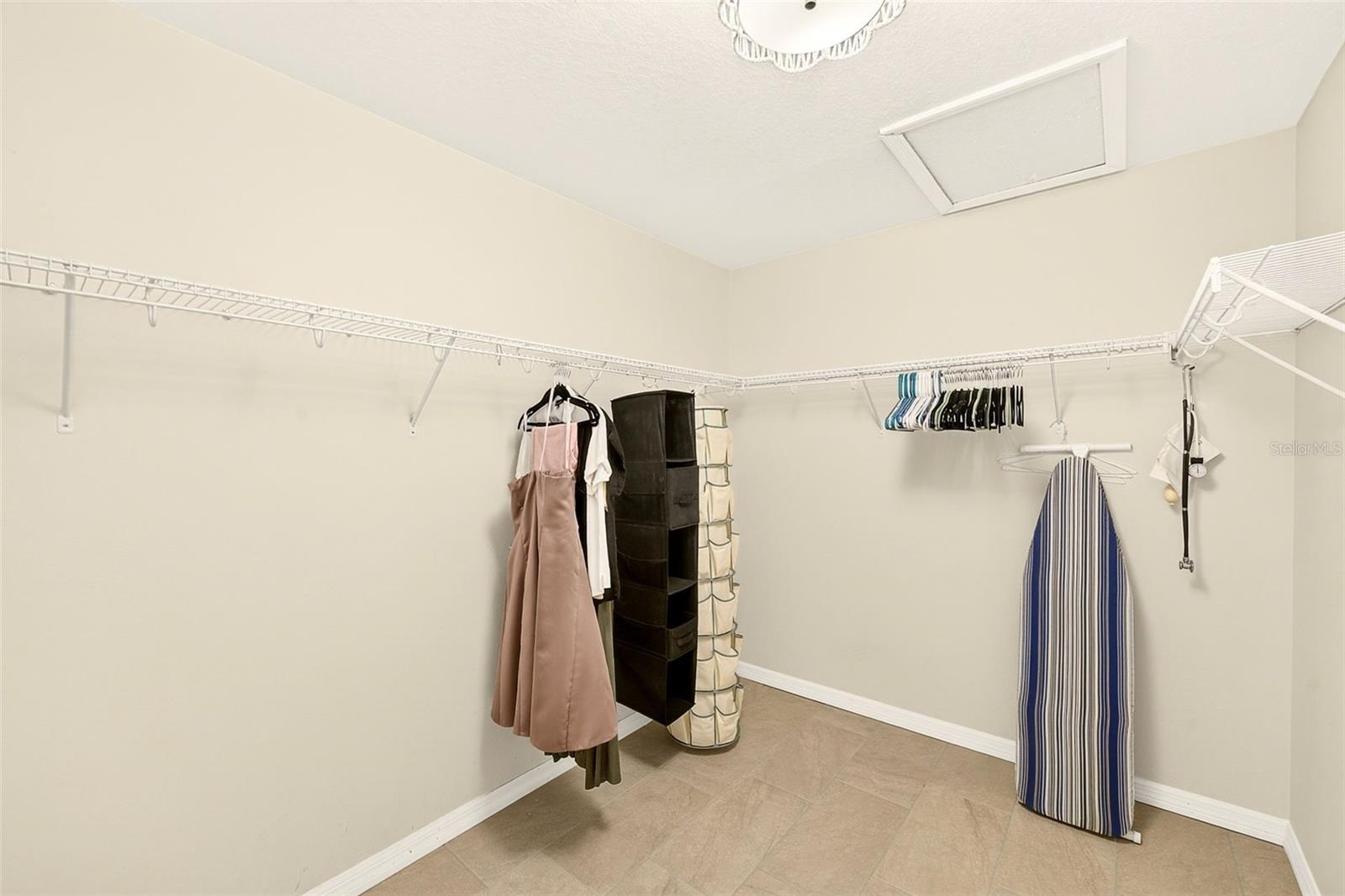 Large primary walk-in closet