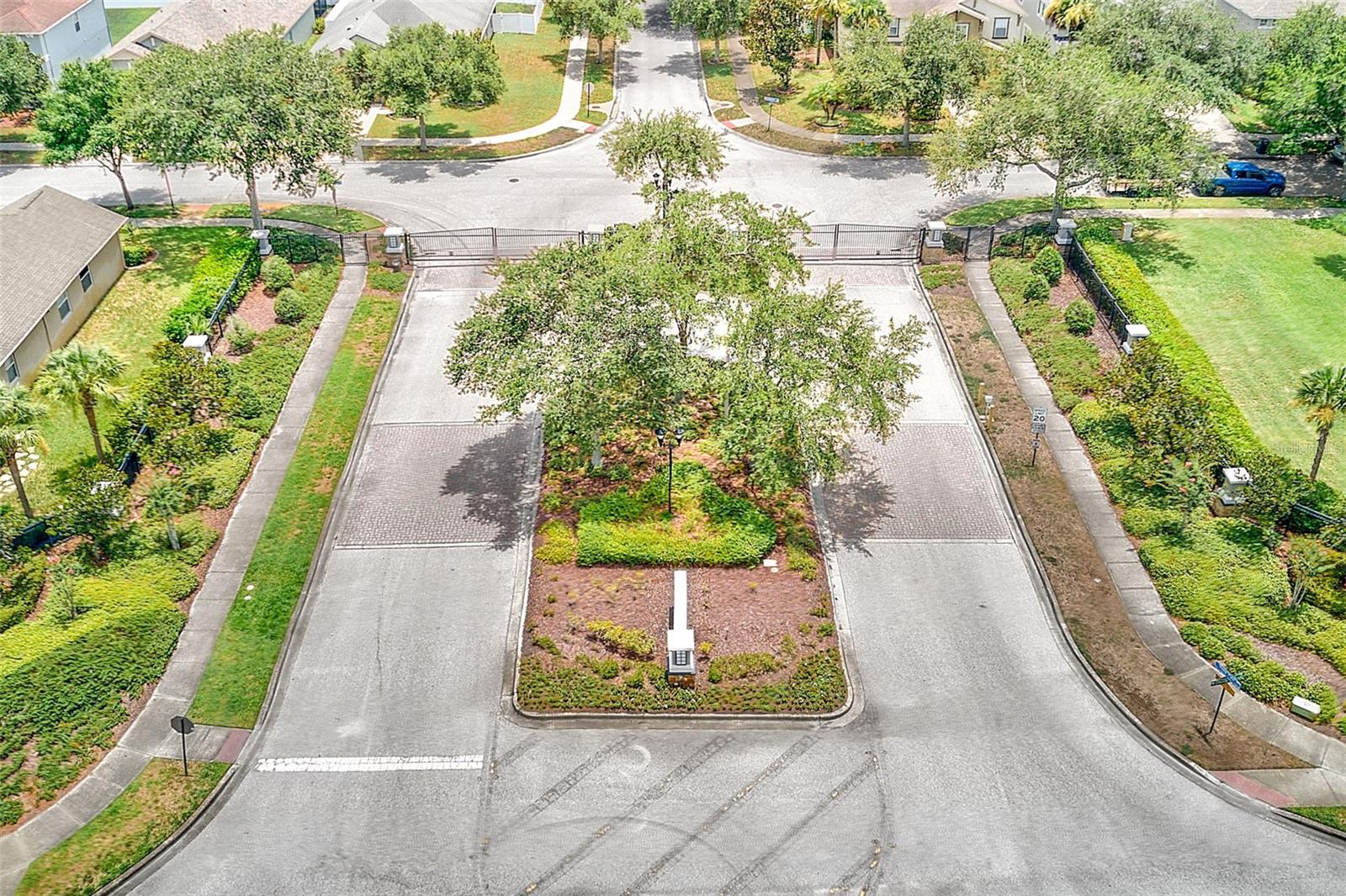 Gated entrance into the subdivision
