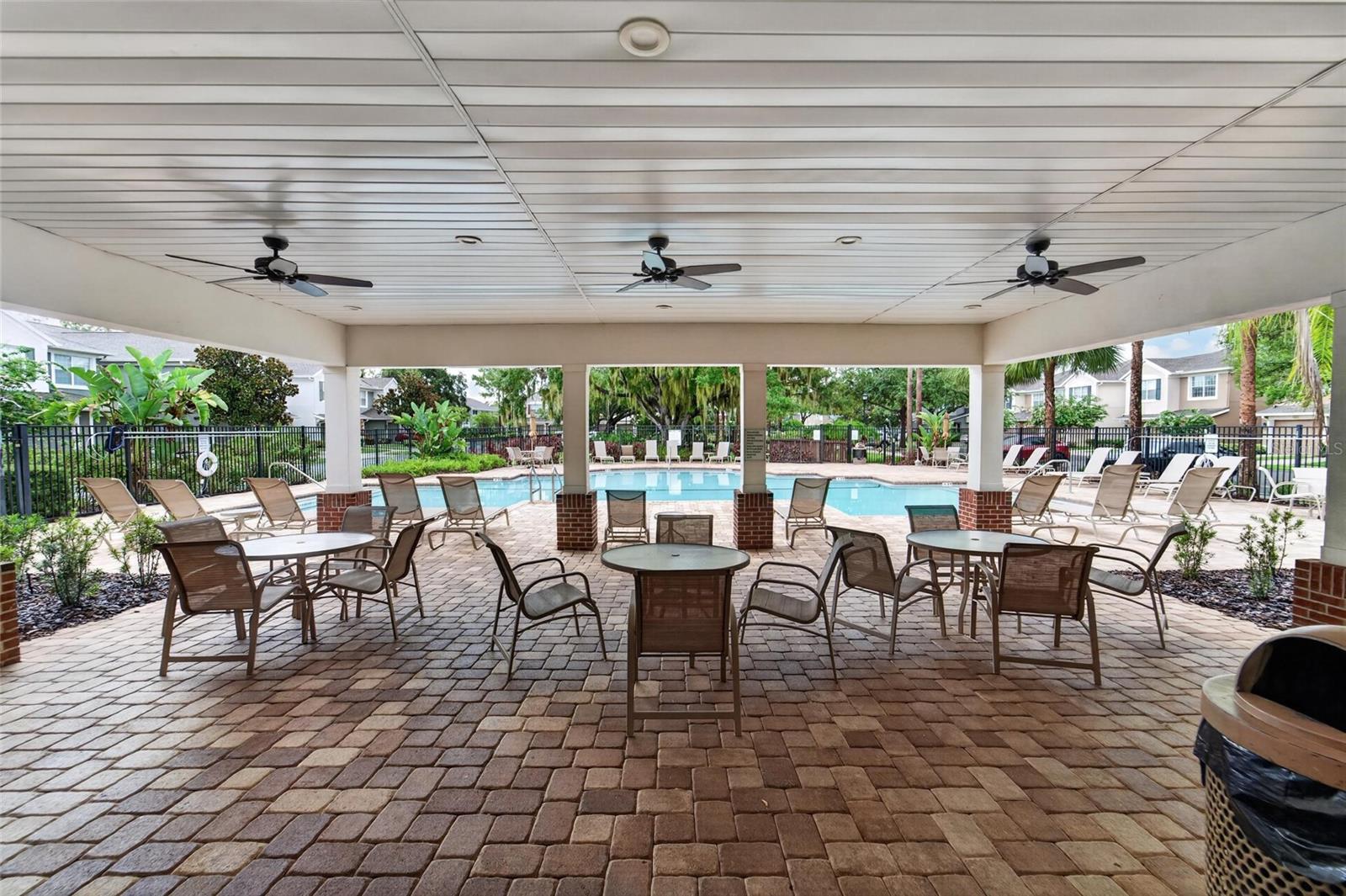 Clubhouse outdoor covered seating