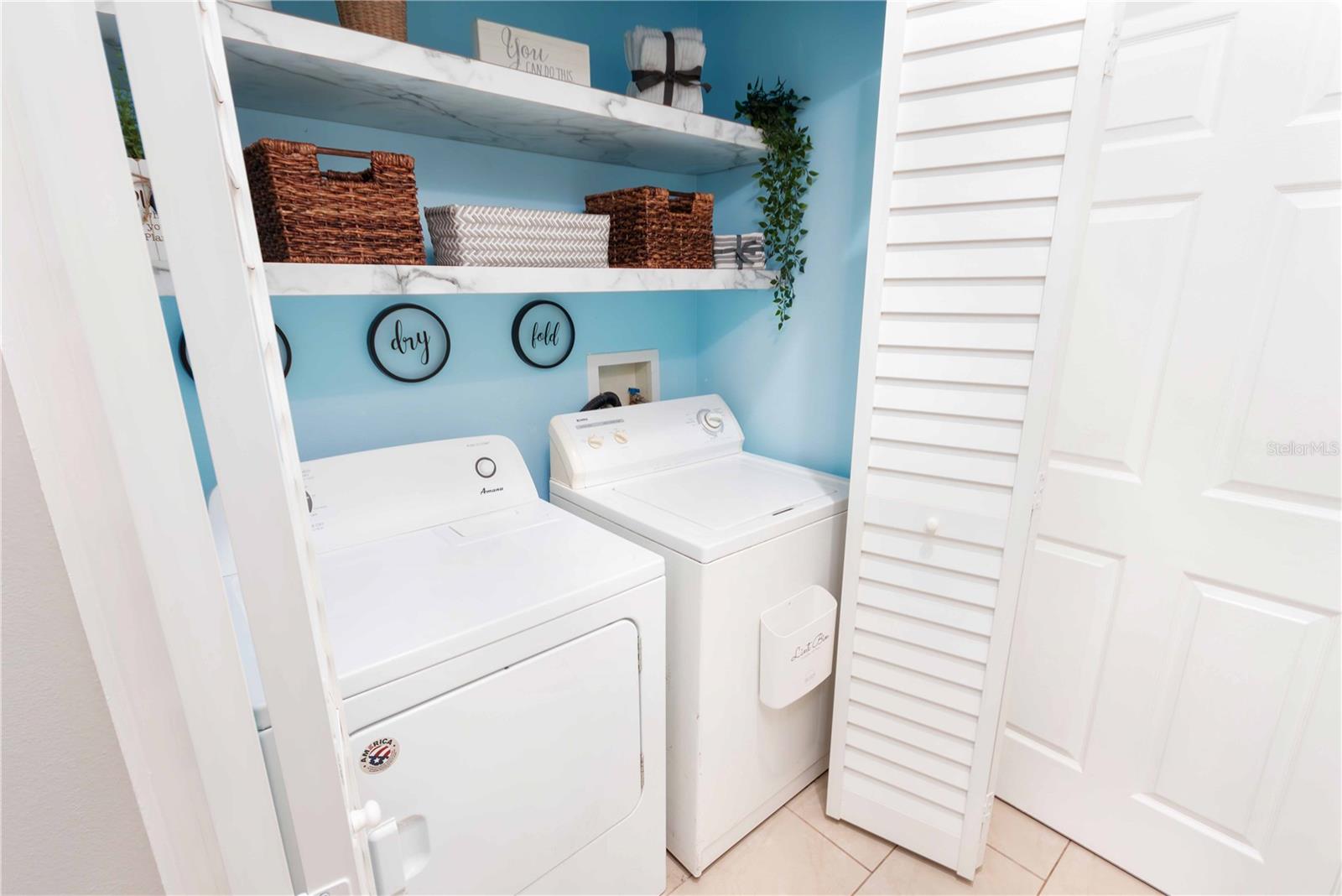 inside laundry area