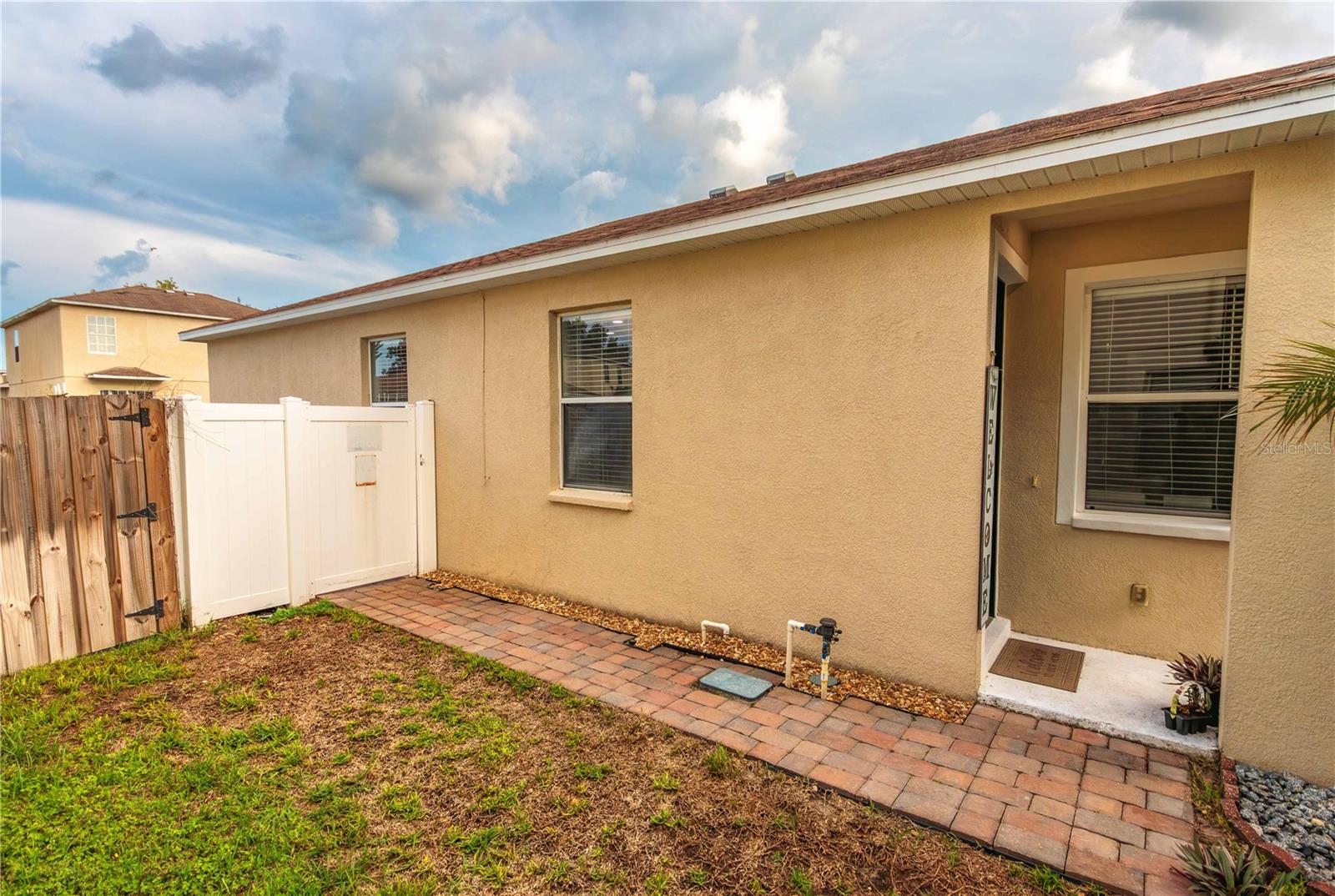 spacious fenced backyard