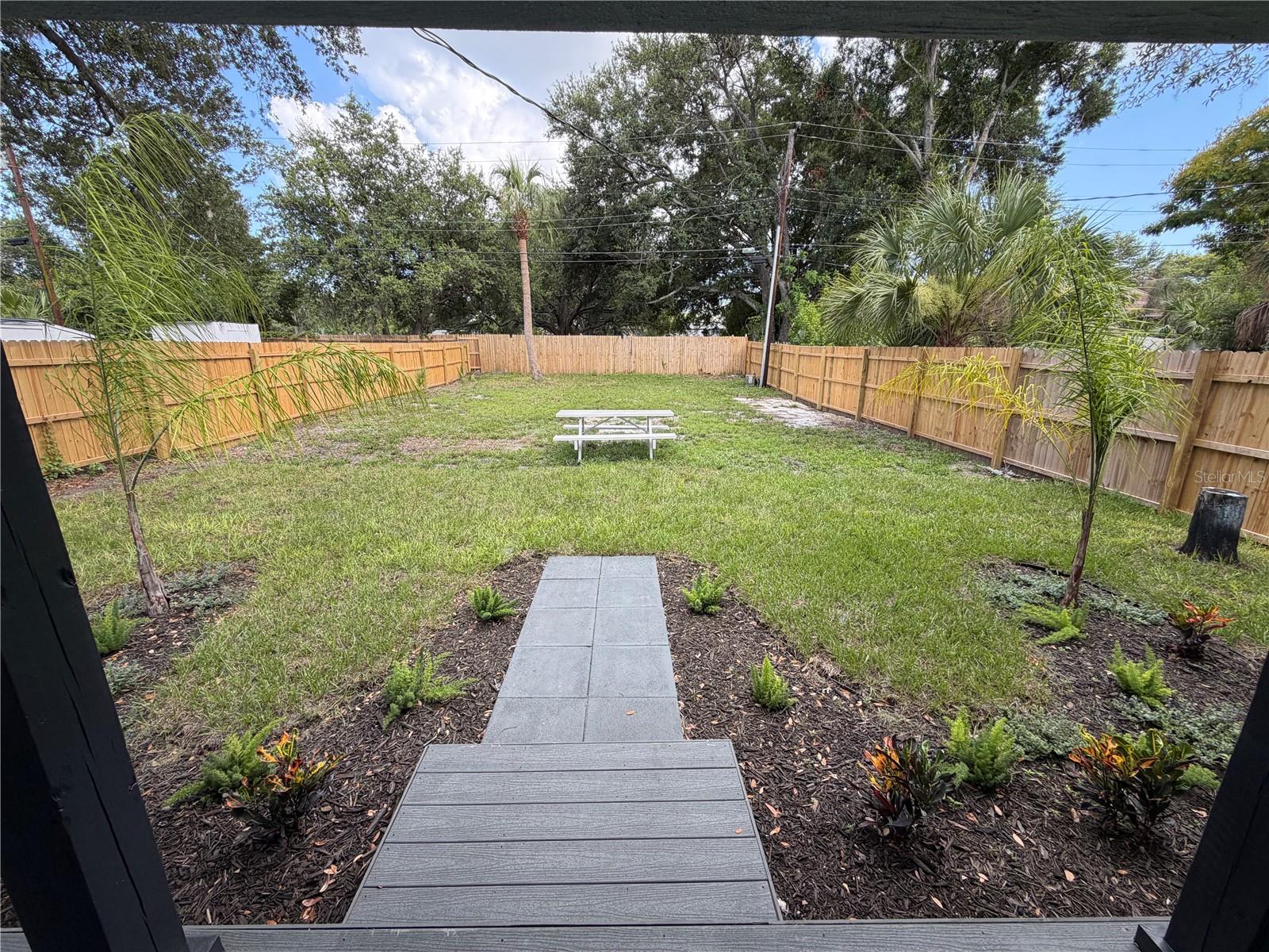 Huge backyard … most of the fence has been newly installed