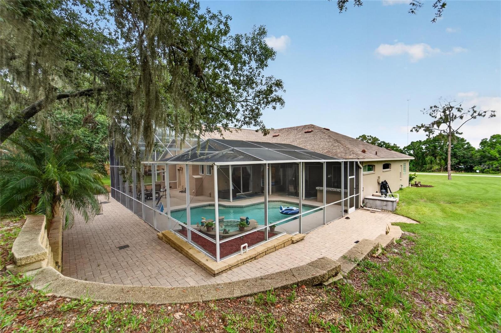 Backyard - pool area view