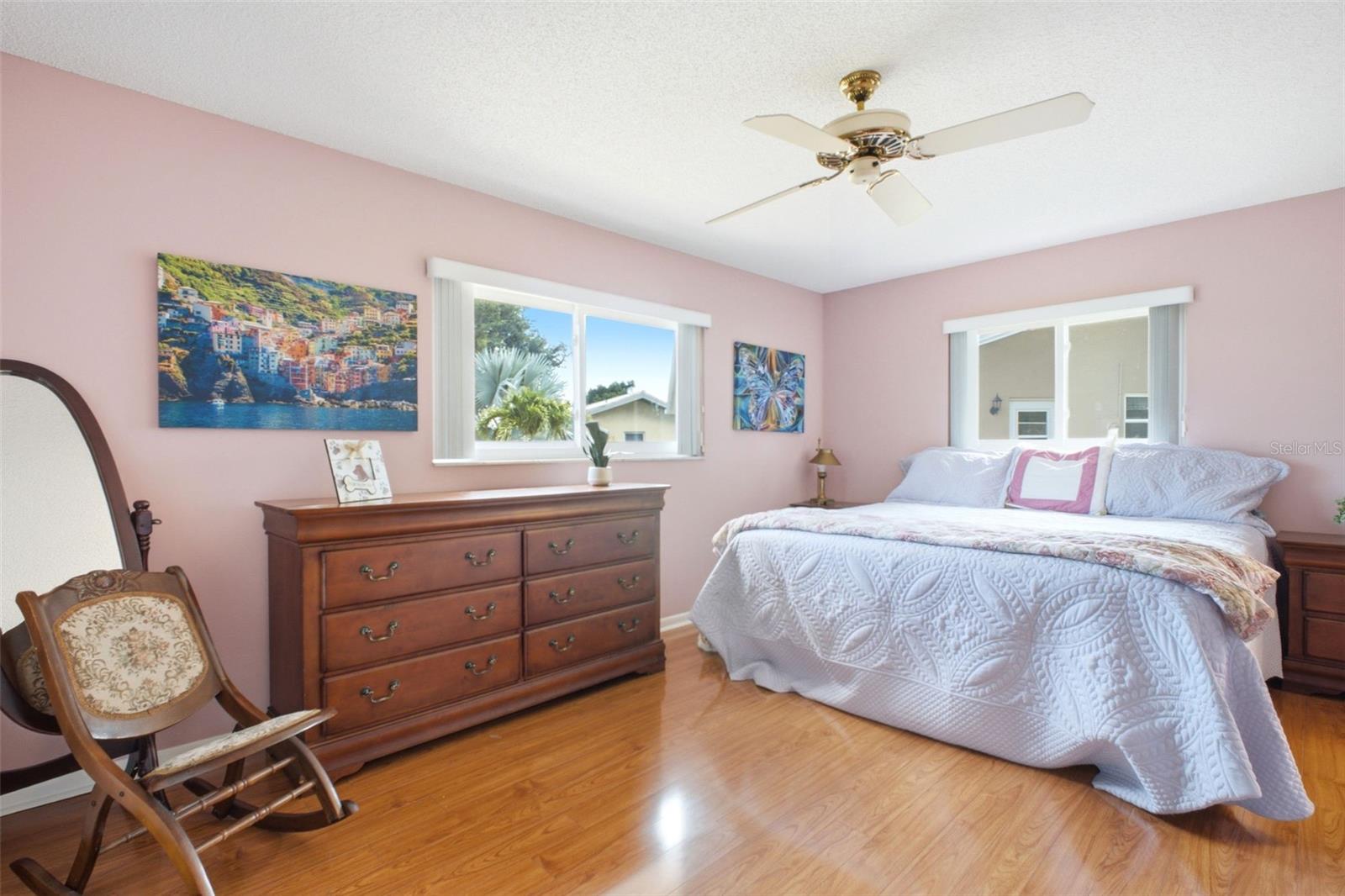 Spacious primary retreat big enough for a king and additional furniture~