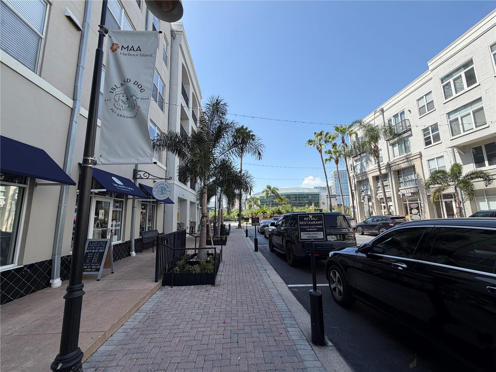 Nearby on foot
