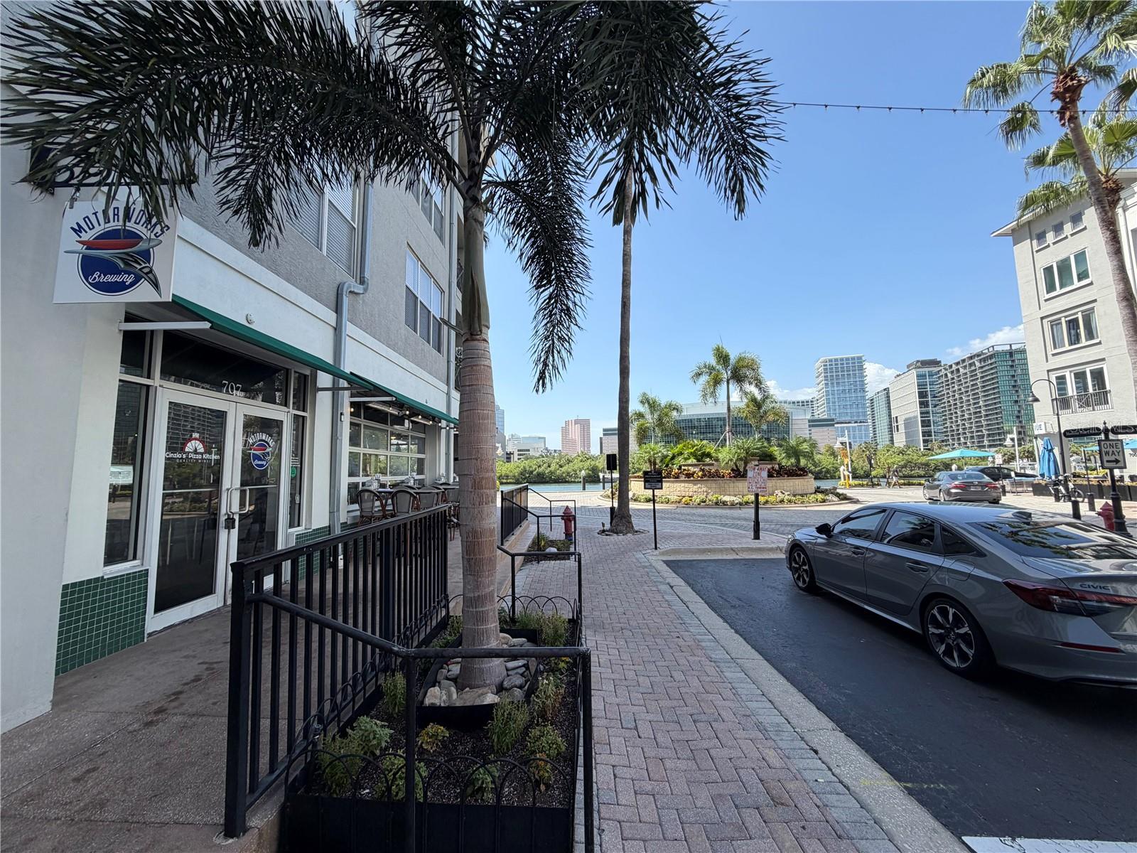 Nearby on foot
