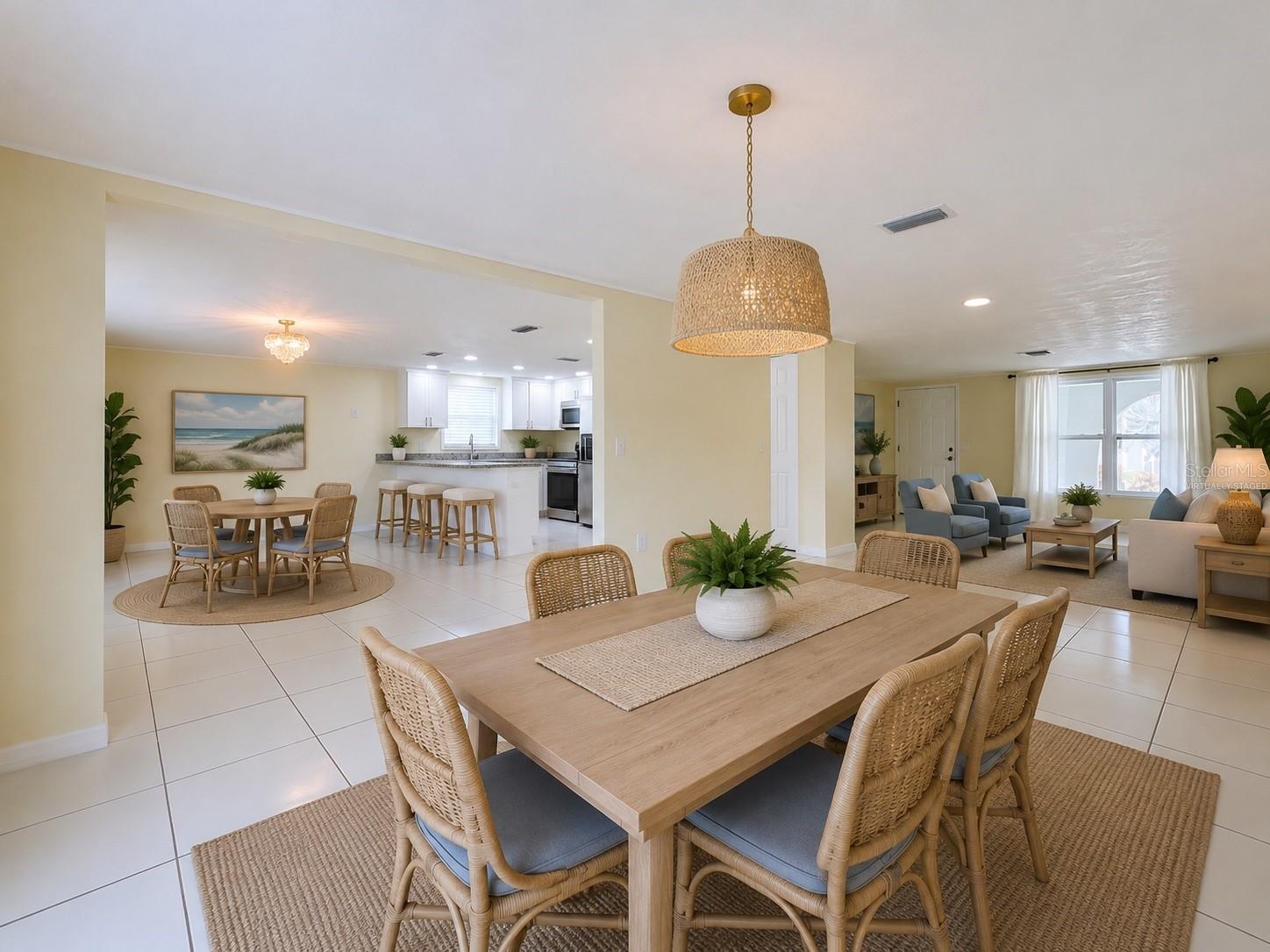 Dining room/kitchen-virtually staged