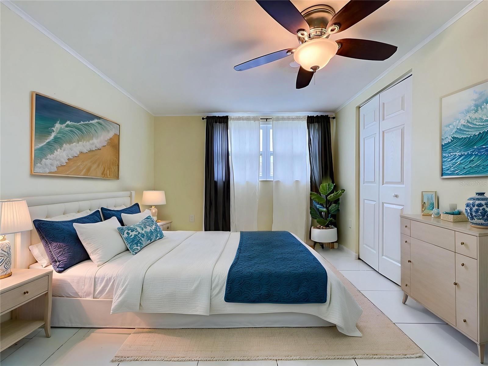 Primary bedroom/alternate angle-staged