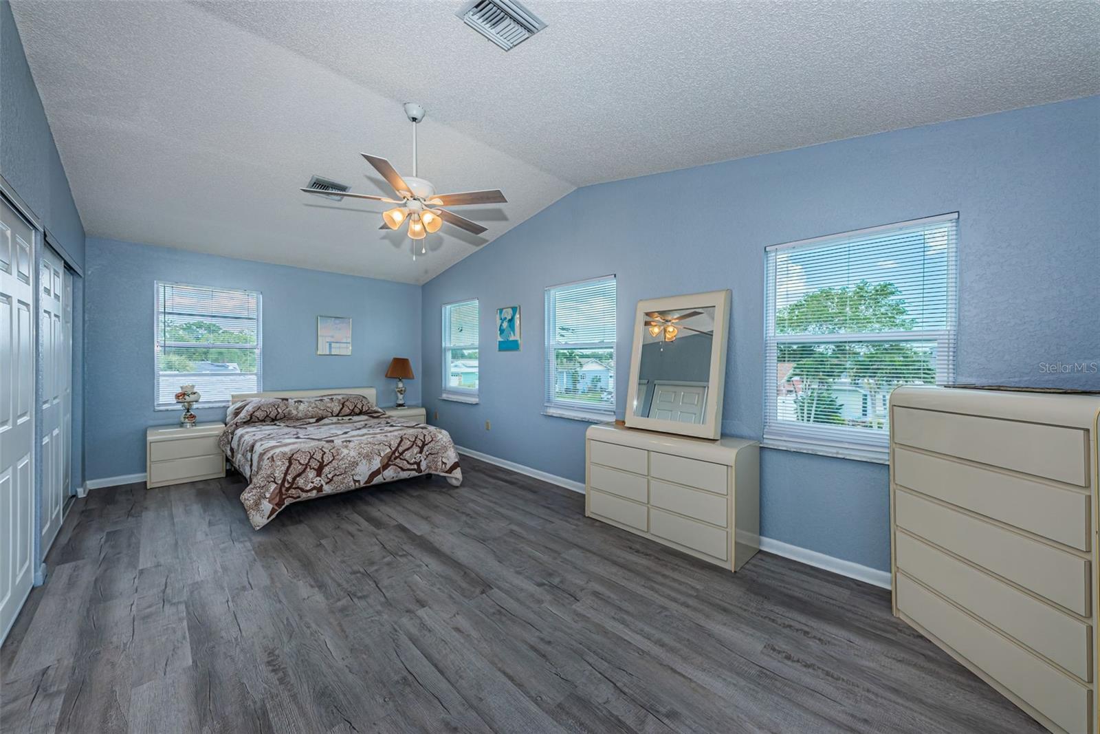 Second Bedroom upstairs with luxury vinyl flooring