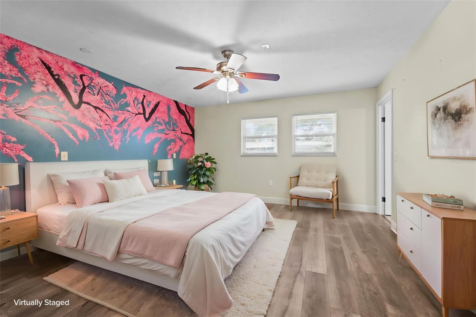 Virtually staged               Primary Bedroom