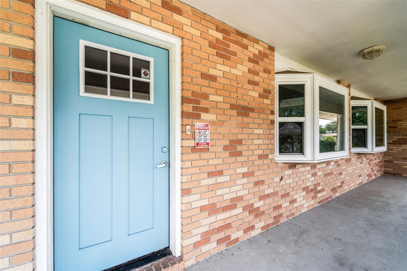 Front door and porch