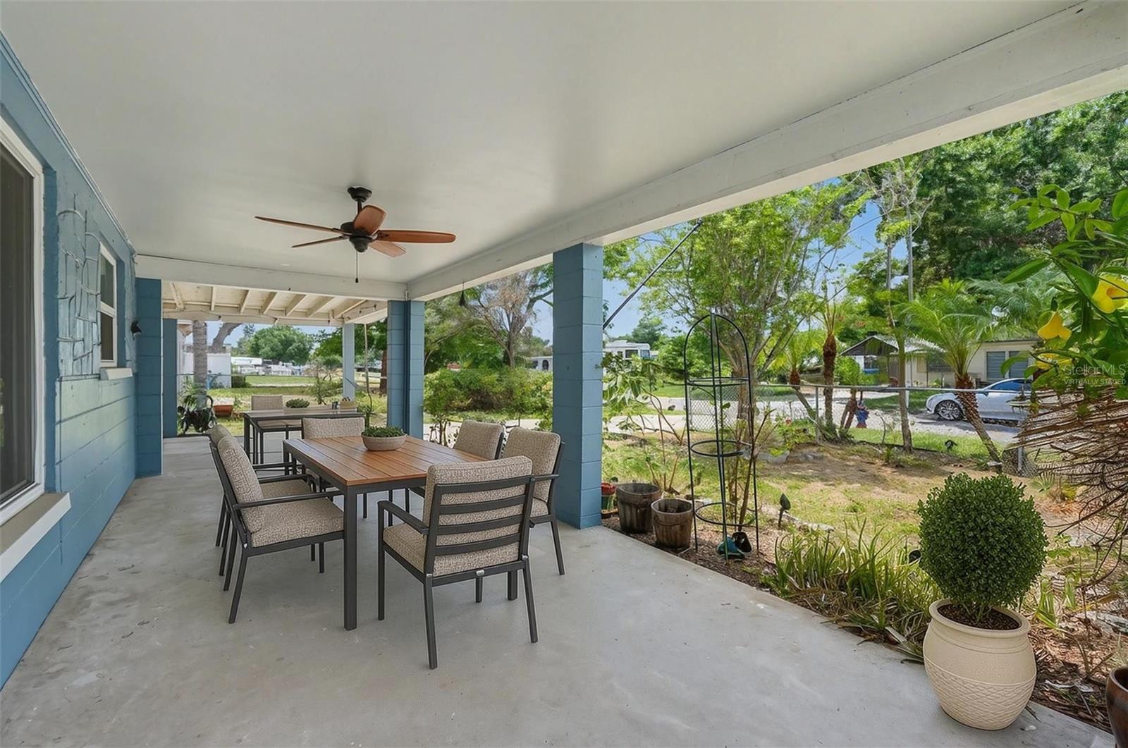 Front porch virtually staged