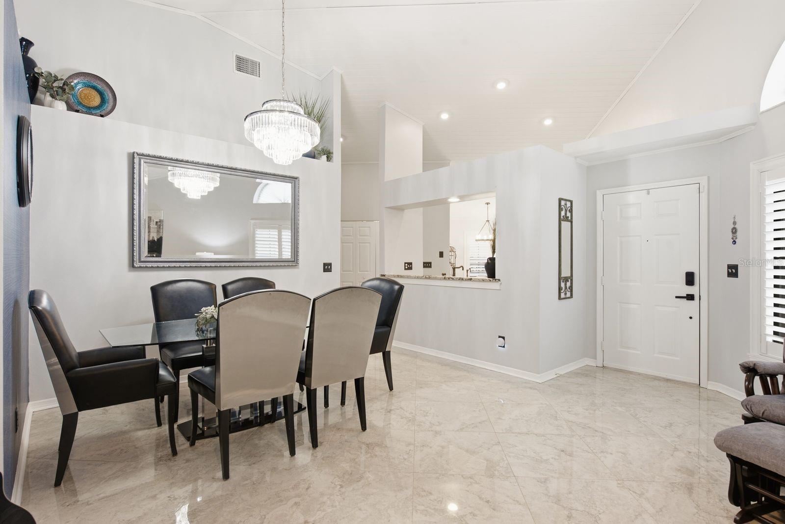 Kitchen overflow into the dining room