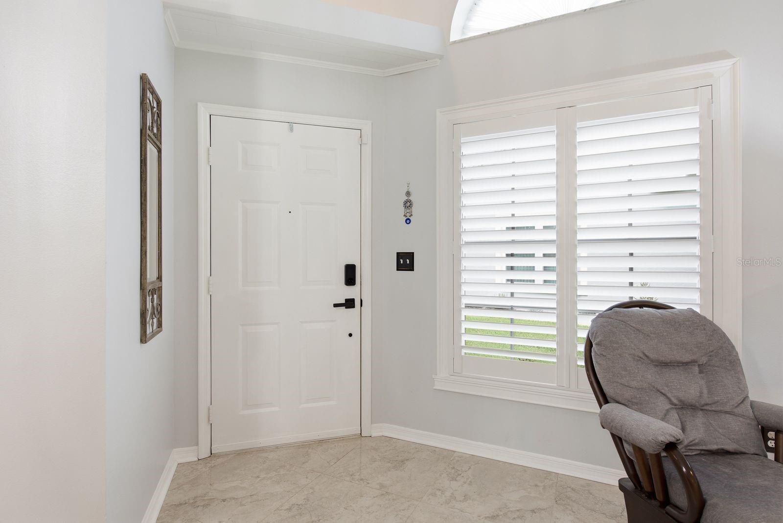 Foyer - Note plantation shutters