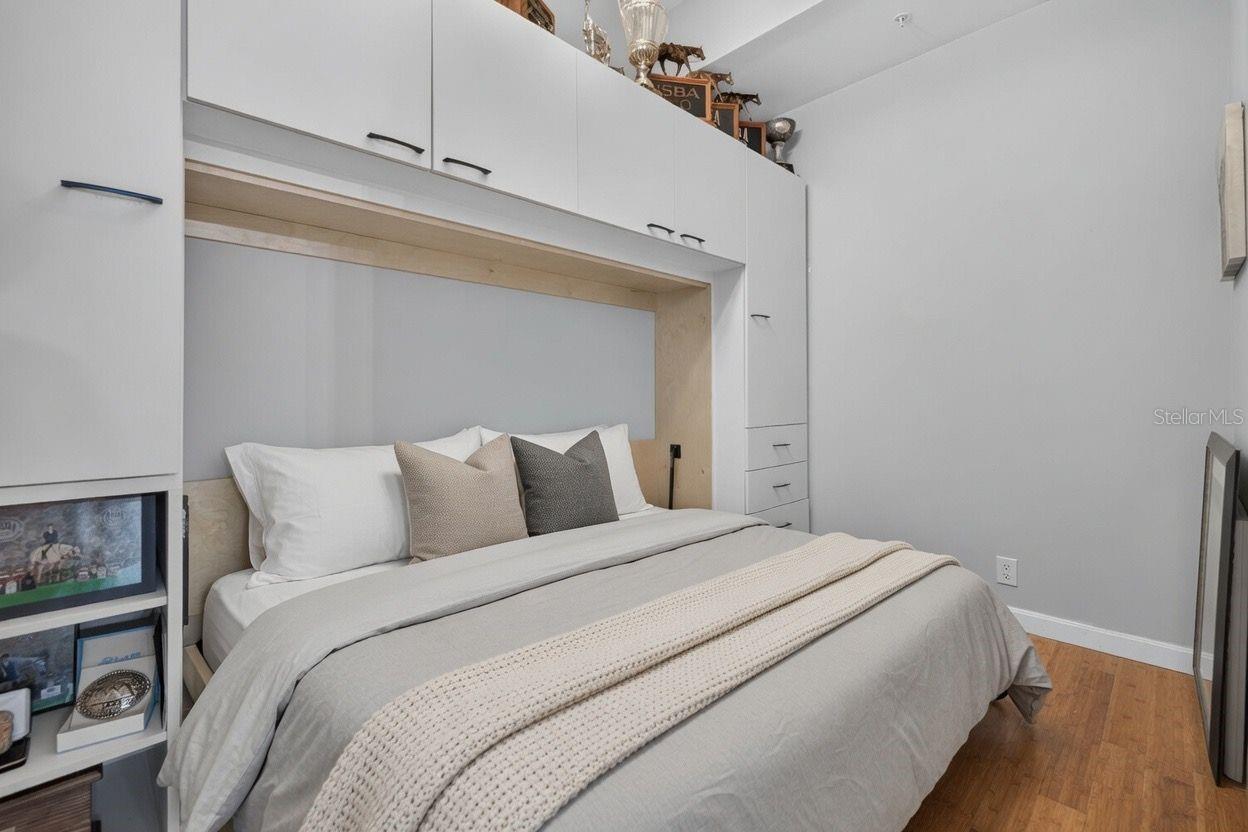 Den with Built-In Storage and Murphy Bed