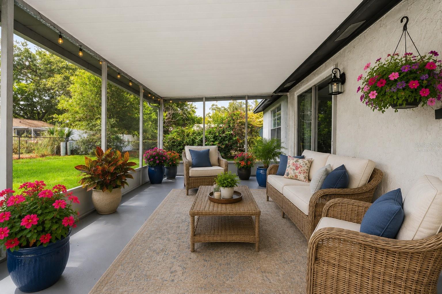 Virtually Staged Screened in Porch