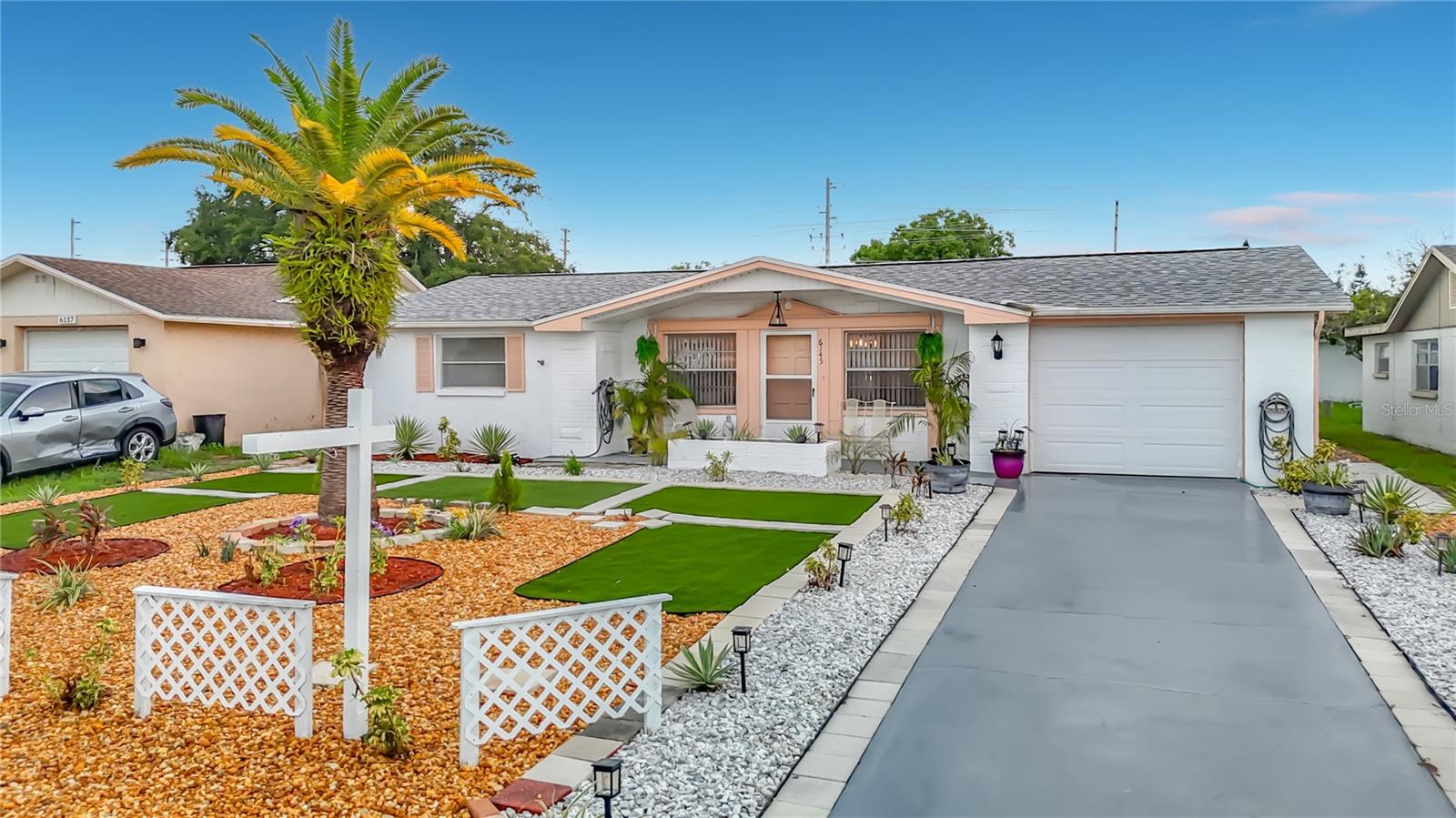 front of property