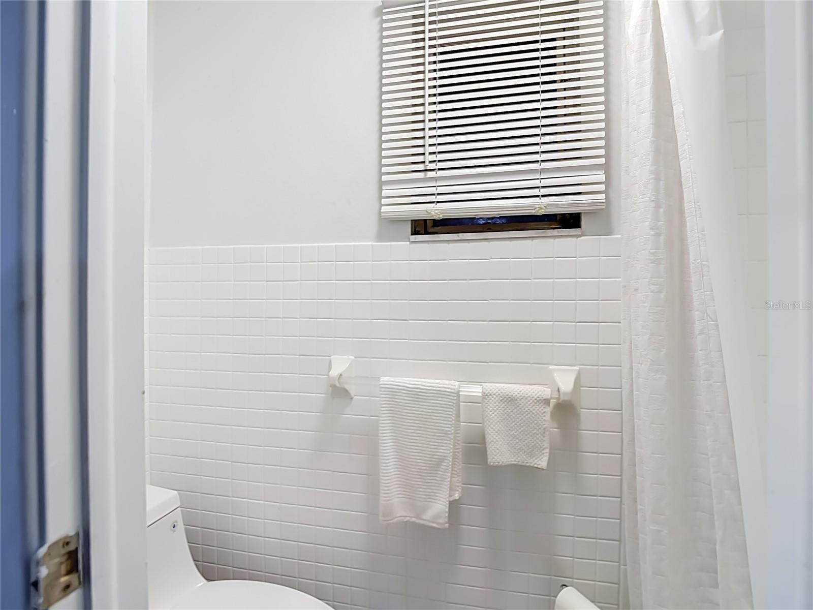 Half bath with shower & toilet