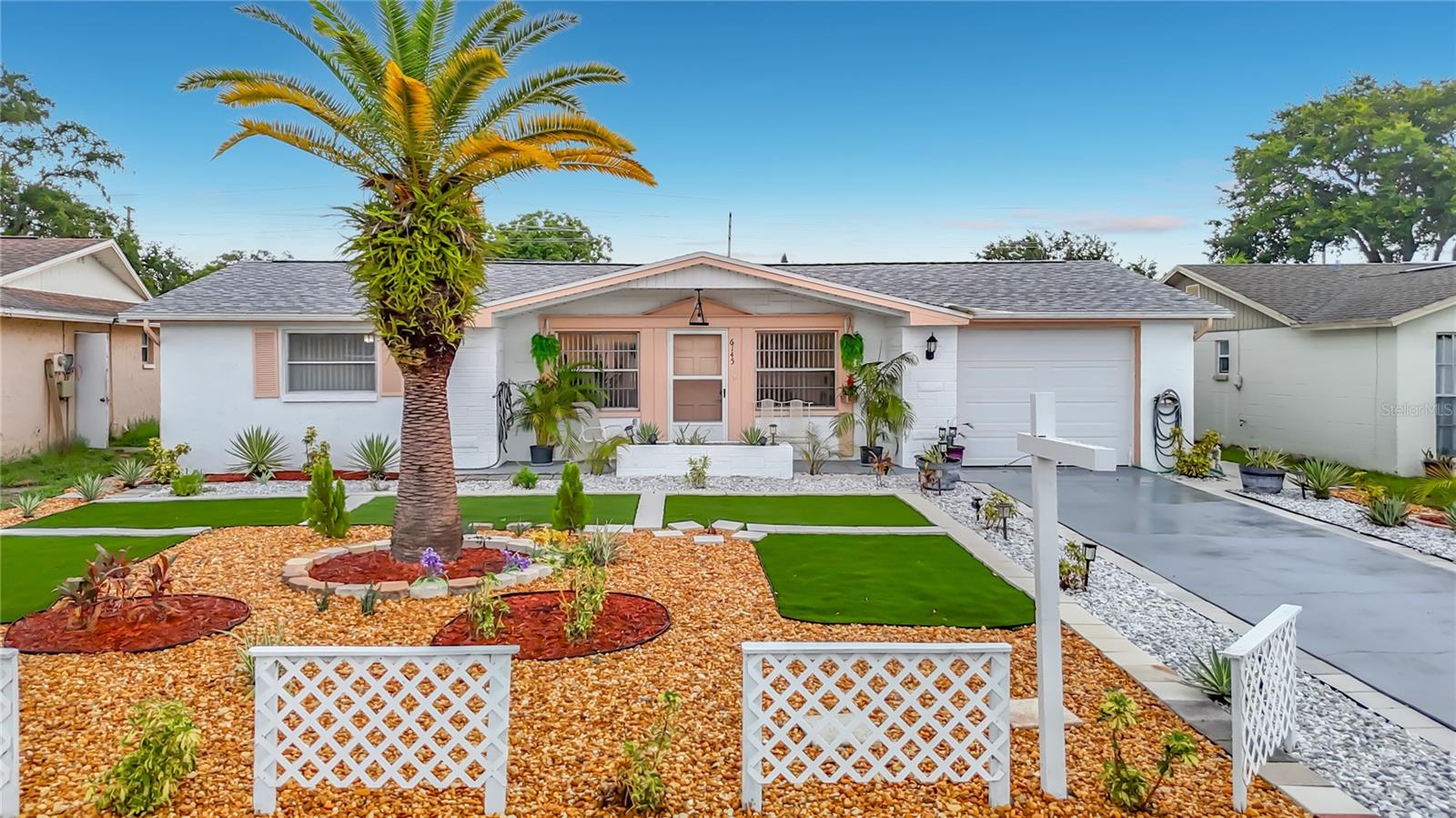 front of property