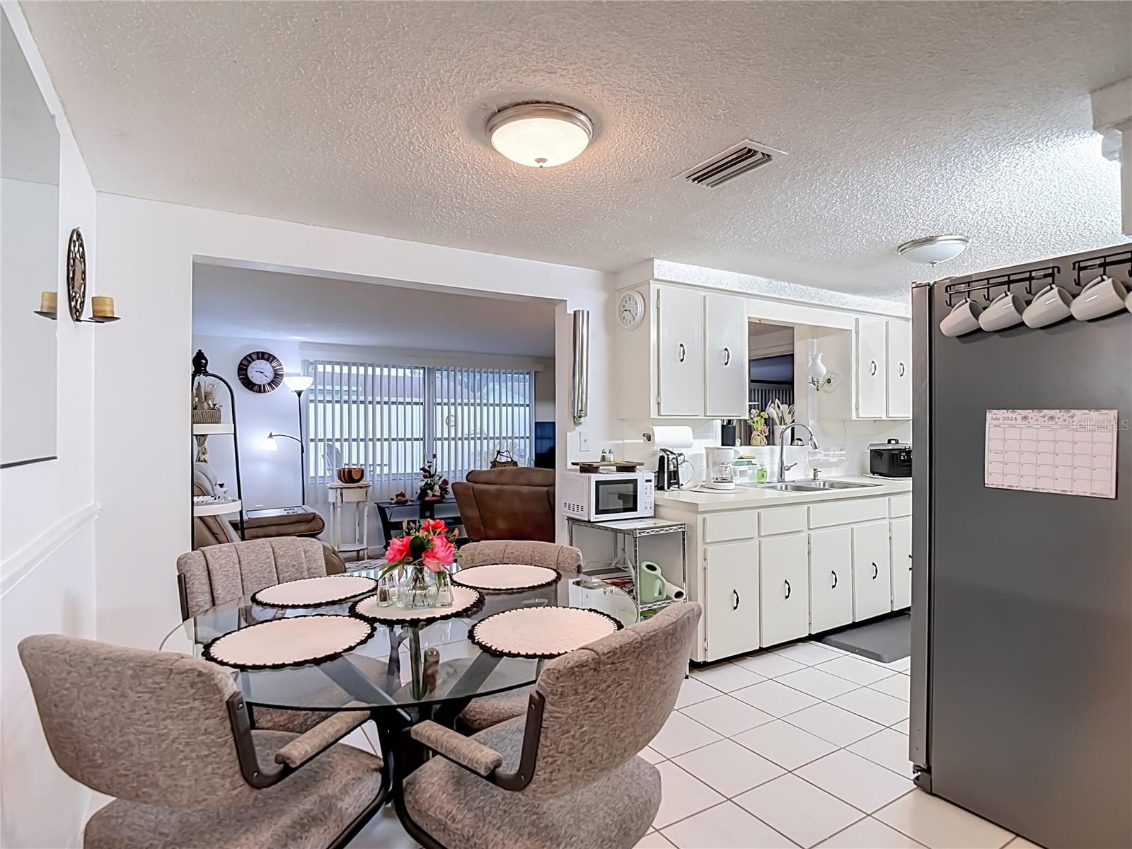 dining area open to kitchen