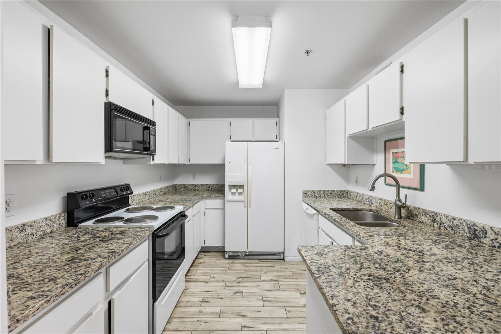 Kitchen with granite countertops