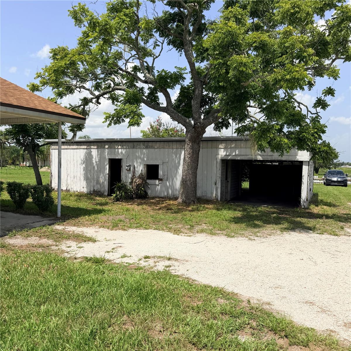 Shed with carport