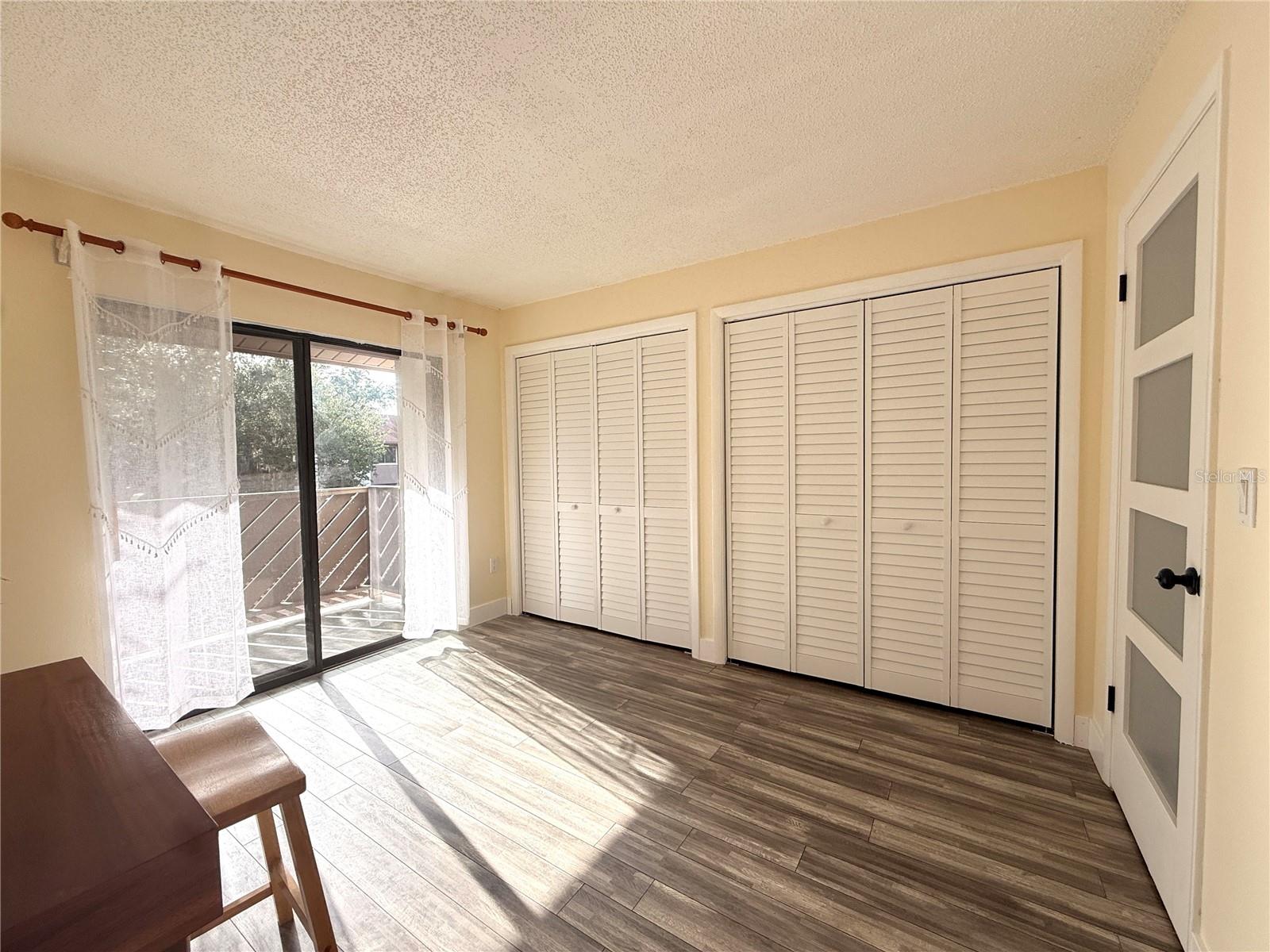 2nd Bedroom closets and open balcony