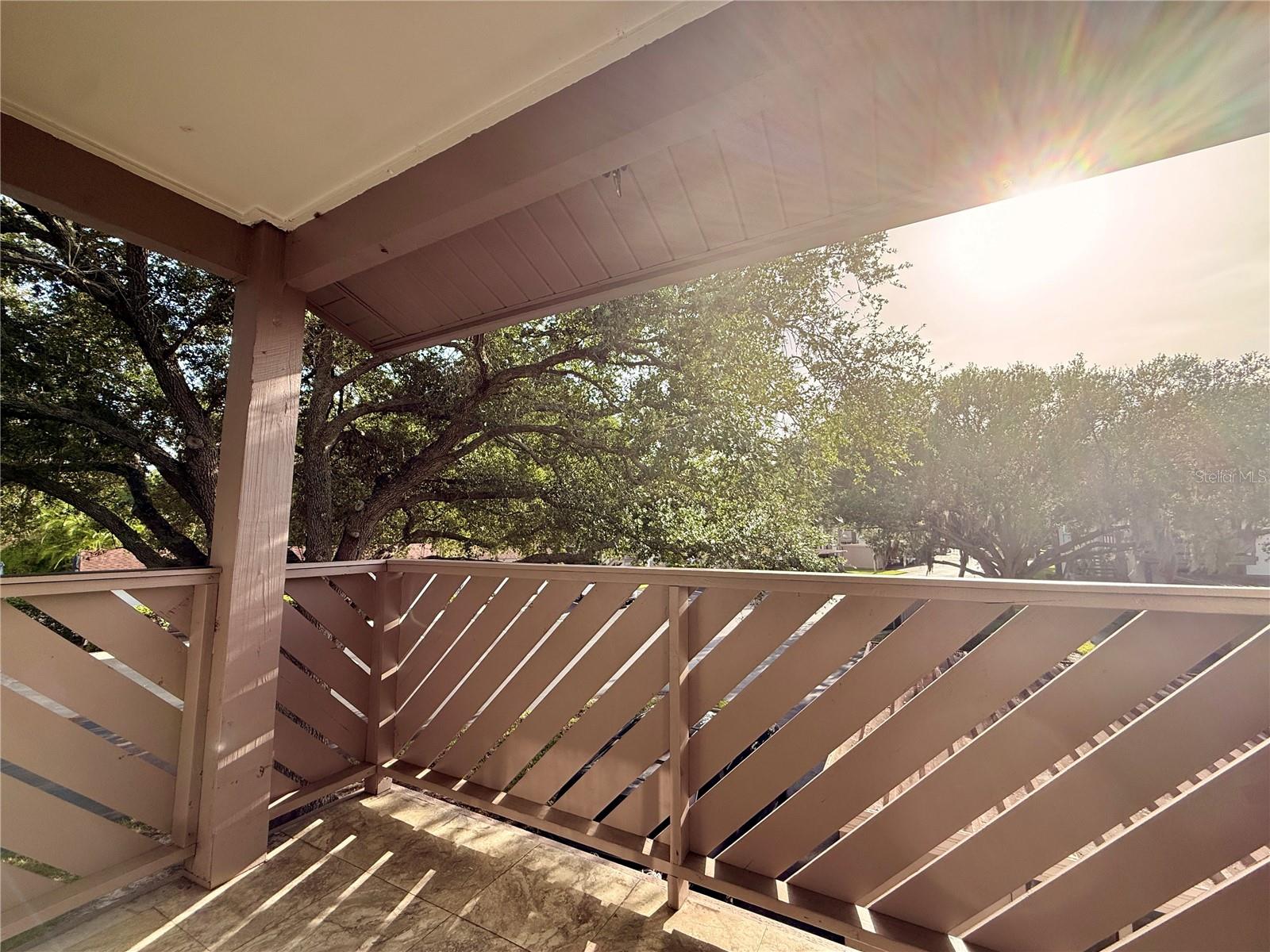 Open balcony sunset viewing angle