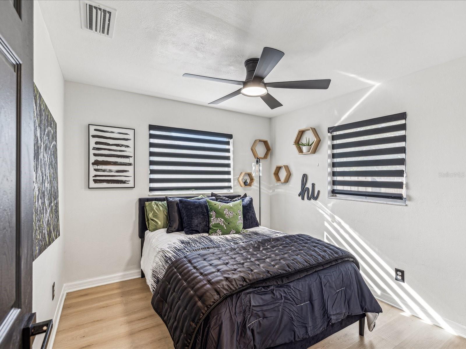 Spacious secondary bedroom with built-in closet