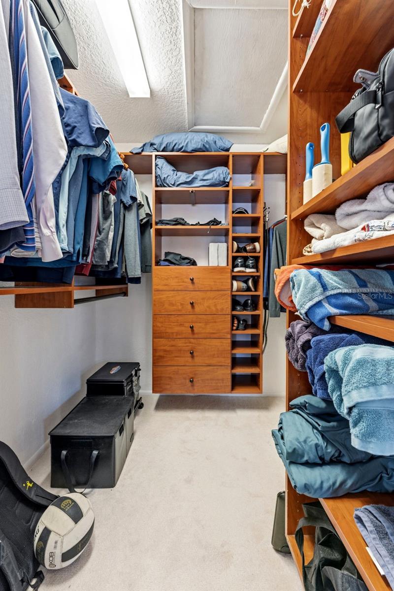 Walk-in closet in primary