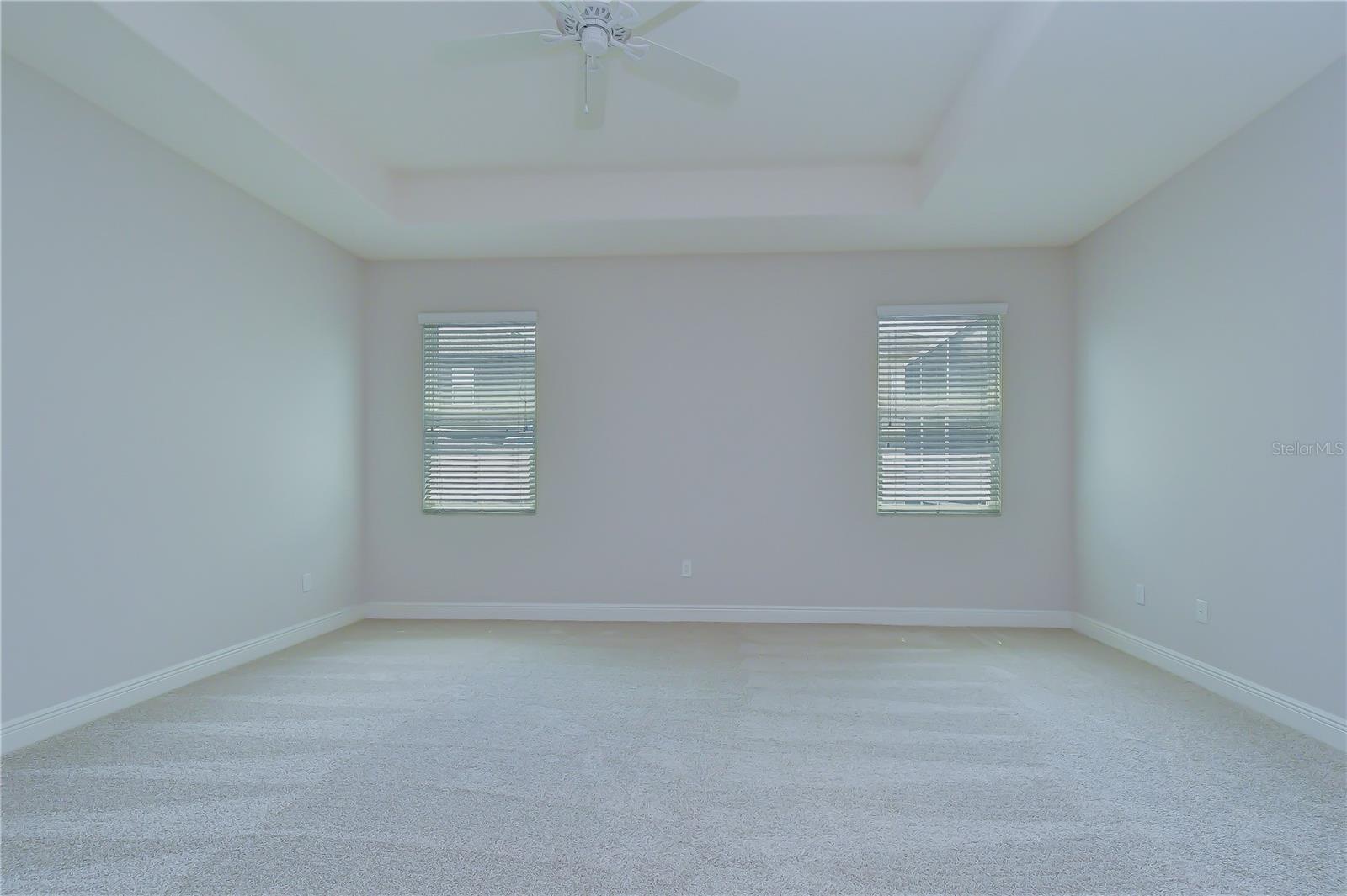 Tray ceiling and spacious layout.